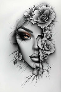 male-face – tattoo design ideas free ai generated – realism-photo-realistic – for-thigh – Gallery: faces-inkby-ai