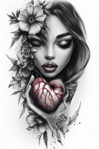 mimicking-face – tattoo design ideas free ai generated – surrealism-enigmatic – for-palm – Gallery: faces-inkby-ai