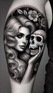 minimalist-face – tattoo design ideas free ai generated – realism-realistic-proportions – for-abdomen – Gallery: faces-inkby-ai