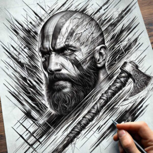 monochrome-face – tattoo design ideas free ai generated – realism-realistic-dimension – for-outer-arm – Gallery: faces-inkby-ai