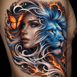 moving-face – tattoo design ideas free ai generated – realism-ink-realism – for-knee – Gallery: faces-inkby-ai