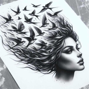 mystical-face – tattoo design ideas free ai generated – neotraditional-modern-twist – for-toe – Gallery: faces-inkby-ai