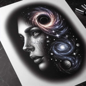 ornamented-face – tattoo design ideas free ai generated – neotraditional-modern-classic – for-upper-chest – Gallery: faces-inkby-ai
