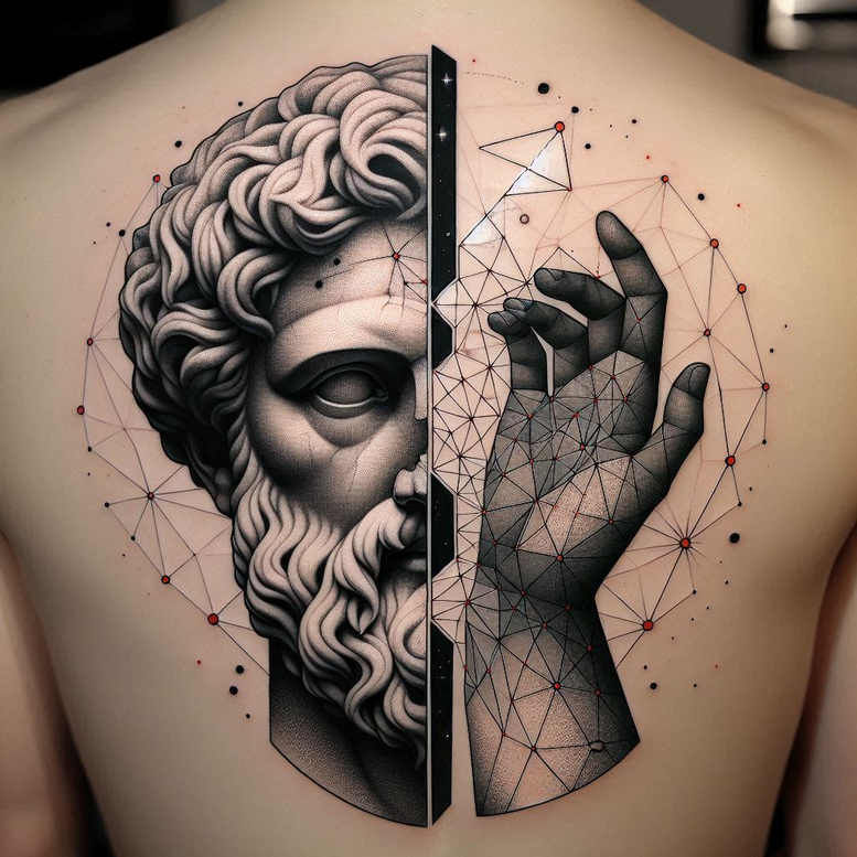 ornamented-face – tattoo design ideas free ai generated – realism-highlighted-contrast – for-wrist – Gallery: faces-inkby-ai