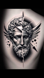 outlined-face – tattoo design ideas free ai generated – neotraditional-expressive-lines – for-lower-back – Gallery: faces-inkby-ai
