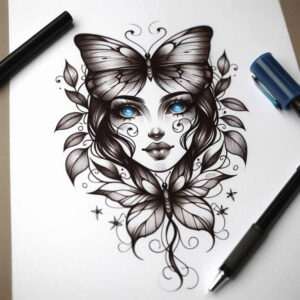 outlined-face – tattoo design ideas free ai generated – realism-tonal-depth – for-triceps – Gallery: faces-inkby-ai
