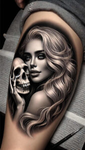 portrait – tattoo design ideas free ai generated – neotraditional-modern-classic – for-chest – Gallery: faces-inkby-ai