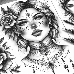 portrait – tattoo design ideas free ai generated – realism-detail-accuracy – for-temple – Gallery: faces-inkby-ai