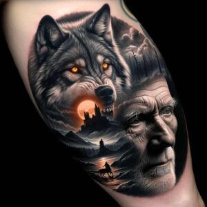 portrait – tattoo design ideas free ai generated – realism-refined-lines – for-neck – Gallery: faces-inkby-ai