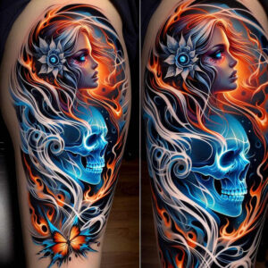 profile-face – tattoo design ideas free ai generated – realism-ink-precision – for-abdomen – Gallery: faces-inkby-ai
