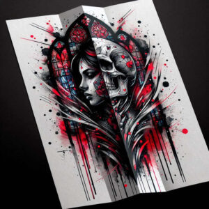 profile-face – tattoo design ideas free ai generated – surrealism-hyperreal – for-side – Gallery: faces-inkby-ai