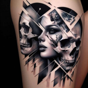 realistic-face – tattoo design ideas free ai generated – neotraditional-refined-color-palette – for-arm – Gallery: faces-inkby-ai