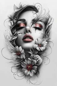 realistic-face – tattoo design ideas free ai generated – realism-blended-gradients – for-wrist – Gallery: faces-inkby-ai