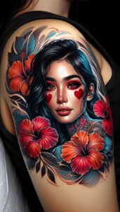 realistic-face – tattoo design ideas free ai generated – realism-depth-perception – for-knee – Gallery: faces-inkby-ai