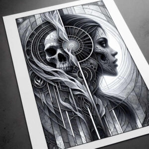 realistic-face – tattoo design ideas free ai generated – surrealism-shifting-shapes – for-lower-arm – Gallery: faces-inkby-ai