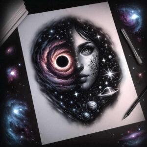 shadow-face – tattoo design ideas free ai generated – surrealism-fragmentation – for-spine – Gallery: faces-inkby-ai