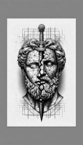 shadow-face – tattoo design ideas free ai generated – surrealism-surreal-lighting – for-upper-back – Gallery: faces-inkby-ai