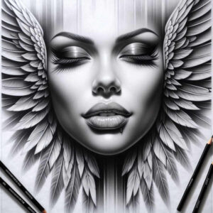 spiritual-face – tattoo design ideas free ai generated – realism-contrast-ink – for-full-back – Gallery: faces-inkby-ai