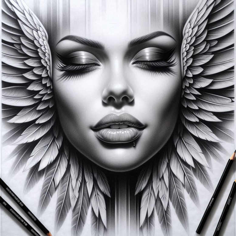spiritual-face – tattoo design ideas free ai generated – realism-contrast-ink – for-full-back – Gallery: faces-inkby-ai
