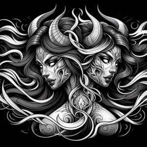 spiritual-face – tattoo design ideas free ai generated – surrealism-ethereal-textures – for-biceps – Gallery: faces-inkby-ai