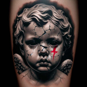 surreal-face – tattoo design ideas free ai generated – realism-natural-luminosity – for-thigh – Gallery: faces-inkby-ai