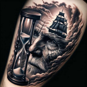 surreal-face – tattoo design ideas free ai generated – surrealism-phantasm – for-shoulder – Gallery: faces-inkby-ai