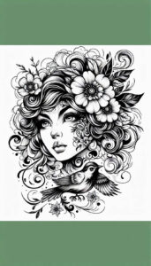 symbolic-face – tattoo design ideas free ai generated – realism-tattoo-reflection – for-calf – Gallery: faces-inkby-ai