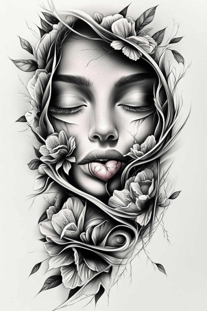 faces tattoo design ideas Realism color precision angular represents determination
