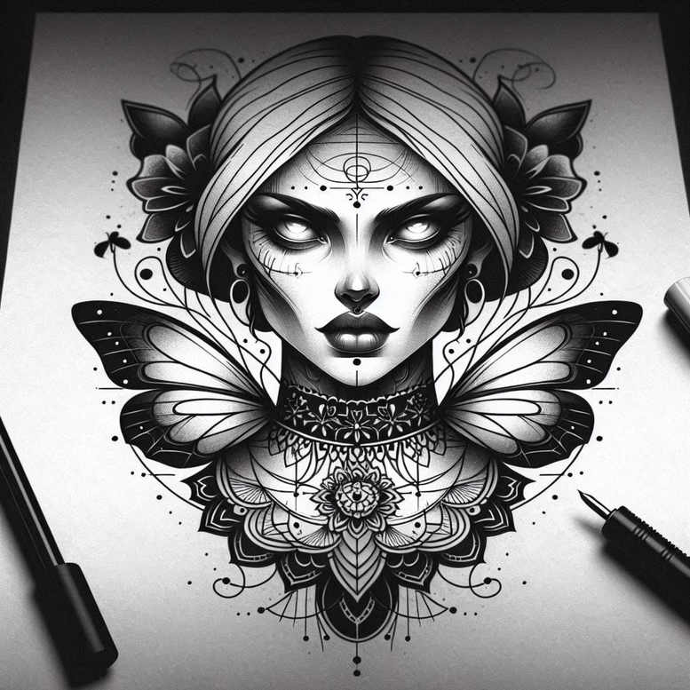 faces tattoo design ideas smooth artistic for back shoulder