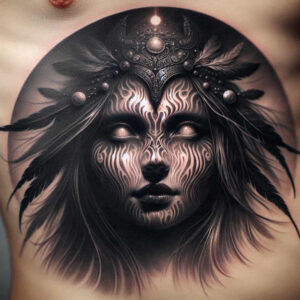 faces tattoo design ideas Realism realistic dimension detailed eyes for ribs