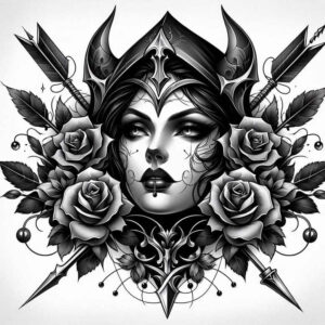faces tattoo design ideas volume effect detailed eyes represents courage