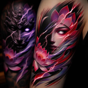 faces tattoo design ideas metallic dramatic shading symbol of resilience