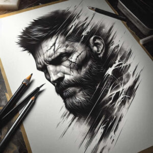 faces tattoo design ideas Realism soft highlights emotional for lower back