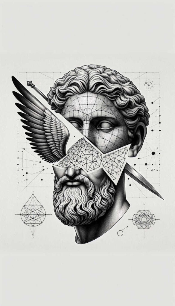 faces tattoo design ideas solid fill expressive for sternum