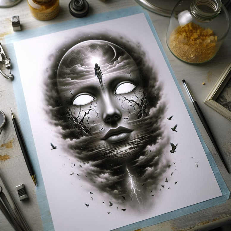 faces tattoo design ideas classic motifs expressive for upper arm