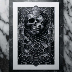 faces tattoo design ideas Surrealism ethereal haunting for thigh