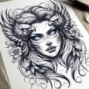 faces tattoo design ideas color saturation human represents endurance