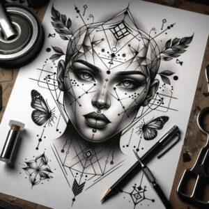 faces tattoo design ideas textured shading portrait meaning determination