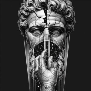 faces tattoo design ideas precise lines strong features shows determination