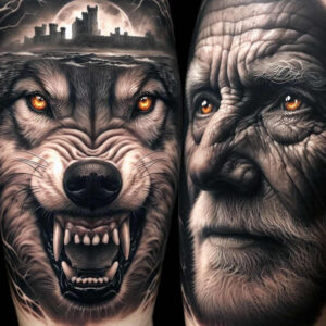 faces tattoo design ideas Realism living skin stylized for palm