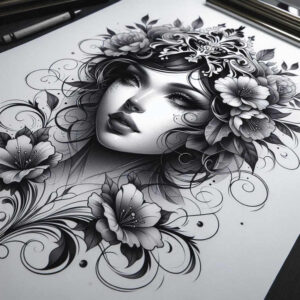 faces tattoo design ideas Surrealism visual paradox stylized meaning courage