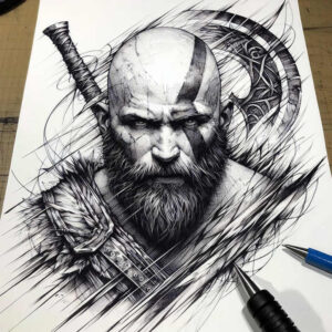 faces tattoo design ideas Realism full detail symbolic for back