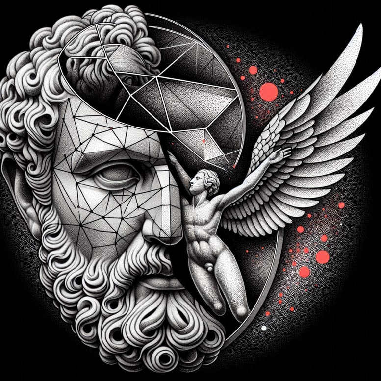 faces tattoo design ideas watercolor-style tribal embodying determination