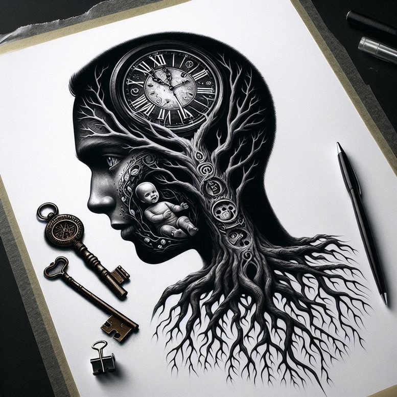 tattoo-face – tattoo design ideas free ai generated – neotraditional-vivid-color – for-full-back – Gallery: faces-inkby-ai