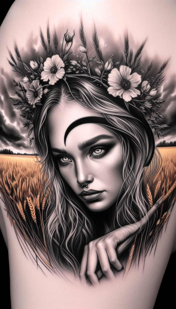 tattoo-face – tattoo design ideas free ai generated – realism-natural-luminosity – for-sternum – Gallery: faces-inkby-ai