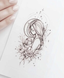 ancestral-tattoo – tattoo design ideas free ai generated – gentle – for-shoulder-blade – Gallery: family-inkby-ai