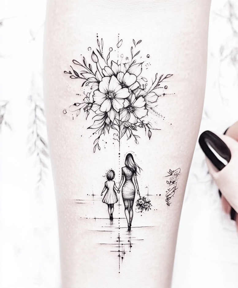 emotional-tattoo – tattoo design ideas free ai generated – essential – for-nape – Gallery: family-inkby-ai