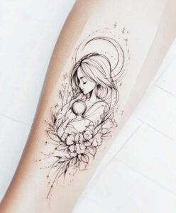 family-connection-tattoo – tattoo design ideas free ai generated – simple-dot – for-spine – Gallery: family-inkby-ai