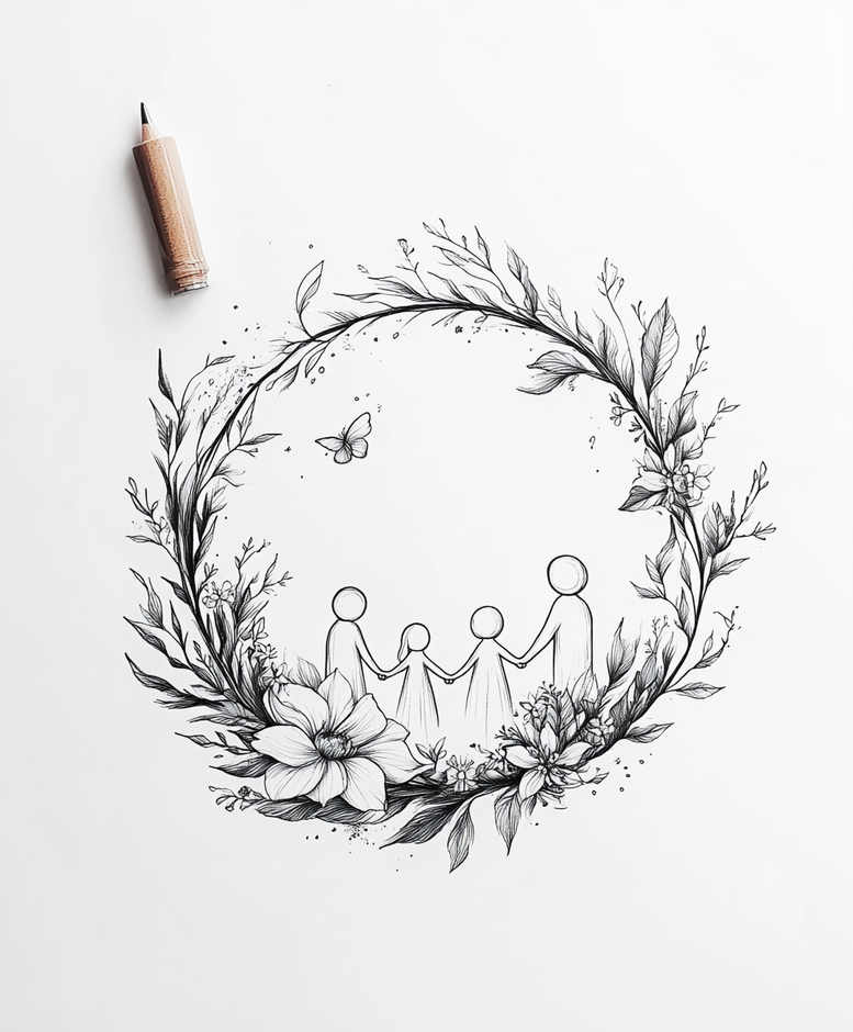 family-remembrance-tattoo-for-men – tattoo design ideas free ai generated – empty-space – for-upper-thigh – Gallery: family-inkby-ai