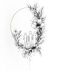 family-ties-tattoo – tattoo design ideas free ai generated – soft-touch – for-lower-chest – Gallery: family-inkby-ai